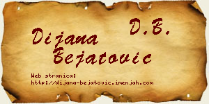Dijana Bejatović vizit kartica